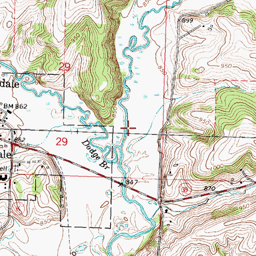 Topographic Map of Star Valley, WI