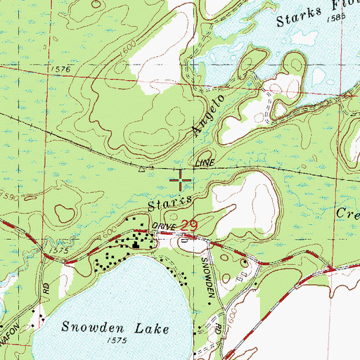 Topographic Map of Starks Creek, WI