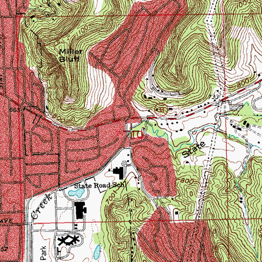 Topographic Map of State Road Coulee, WI