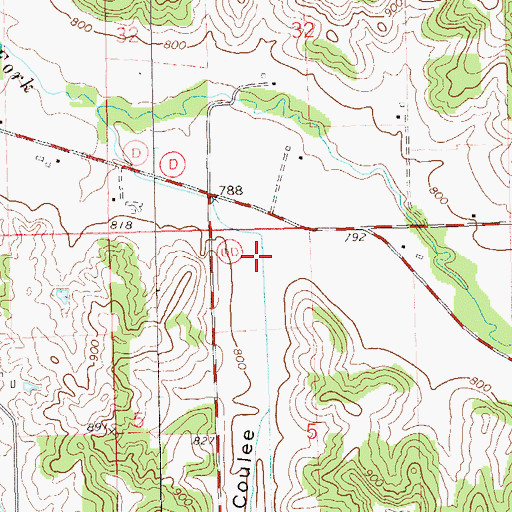 Topographic Map of Stensven Coulee, WI