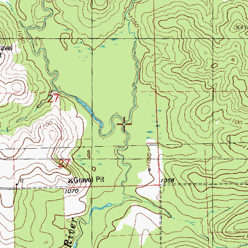 Topographic Map of Sterling Creek, WI