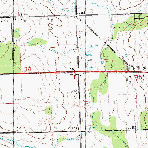 Topographic Map of Sterling School, WI