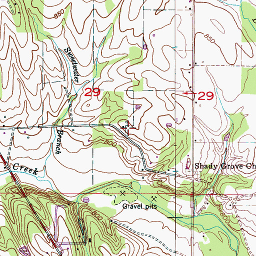 Topographic Map of Minor Cemetery, AL