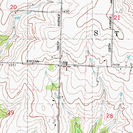 Topographic Map of Stettin (historical), WI