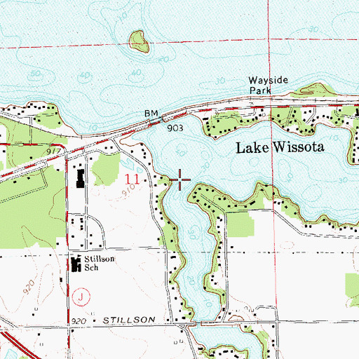Topographic Map of Stillson Creek, WI