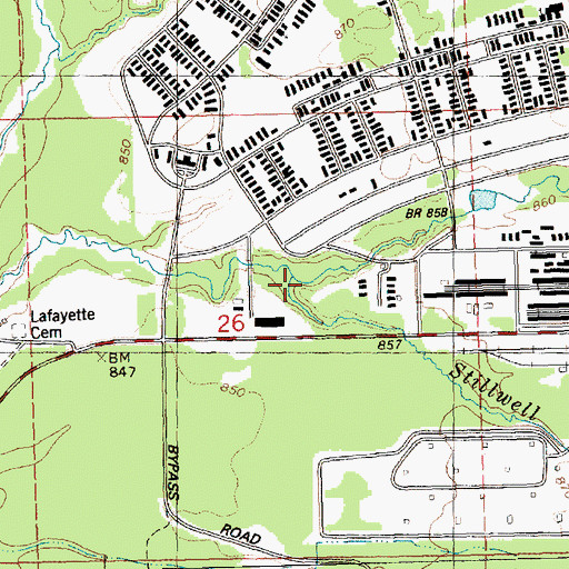 Topographic Map of Stillwell Creek, WI
