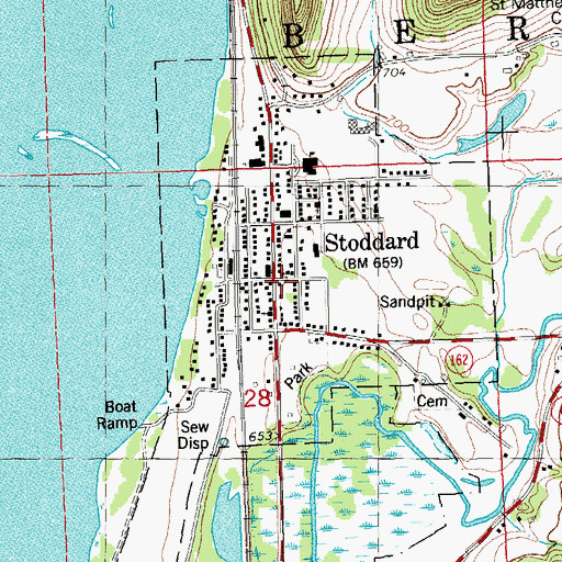 Topographic Map of Stoddard, WI