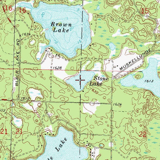 Topographic Map of Stone Lake, WI