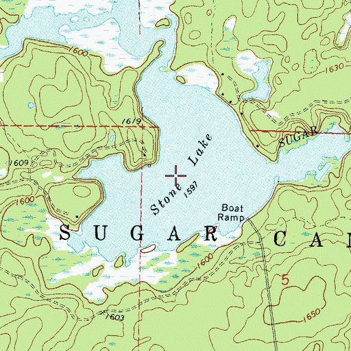 Topographic Map of Stone Lake, WI