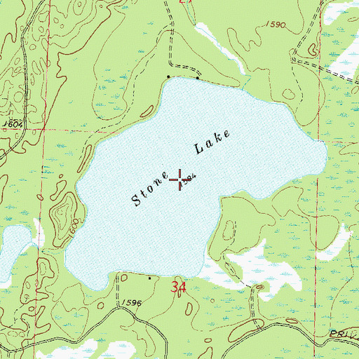 Topographic Map of Stone Lake, WI