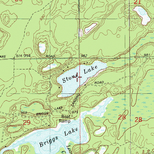 Topographic Map of Stone Lake, WI