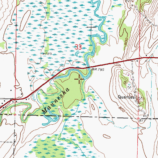 Topographic Map of Stony Brook, WI