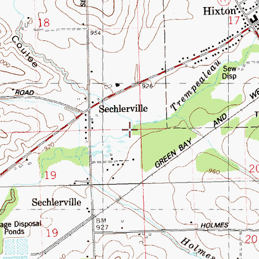 Topographic Map of Stony Creek, WI