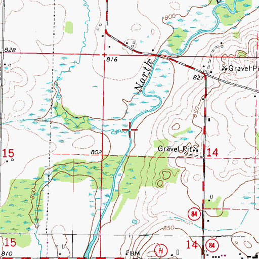 Topographic Map of Stony Creek, WI