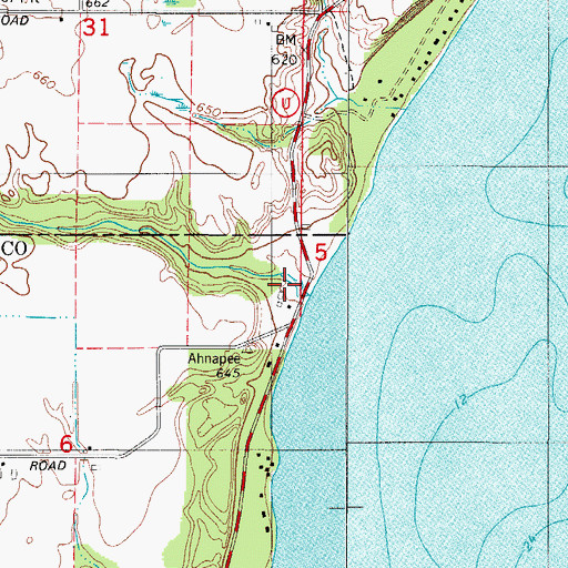 Topographic Map of Stony Creek, WI