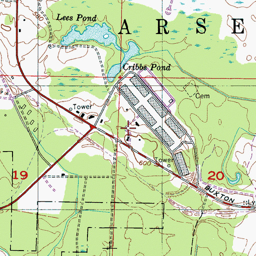 Topographic Map of Penland-Cooper Cemetery, AL