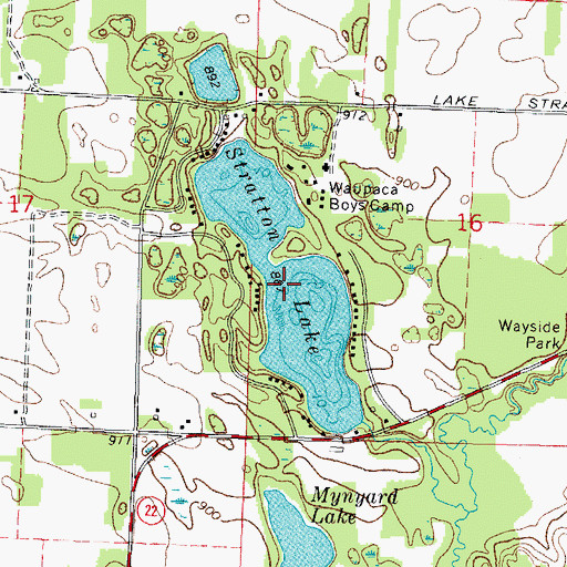 Topographic Map of Stratton Lake, WI