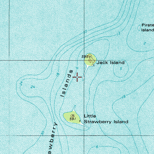 Topographic Map of Strawberry Islands, WI