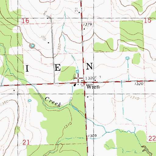 Topographic Map of Strupp School, WI