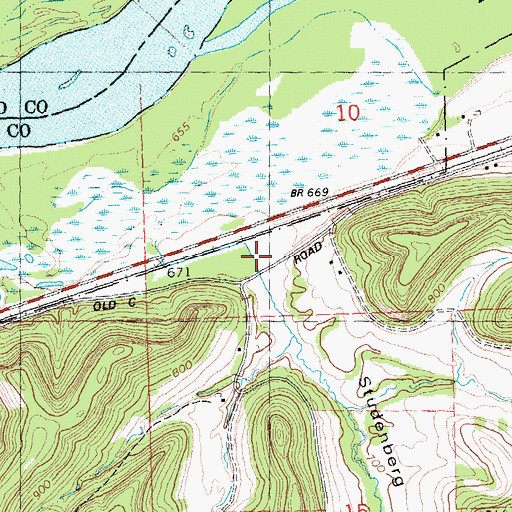 Topographic Map of Studenberg Hollow, WI