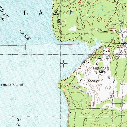Topographic Map of Sucker Creek, WI