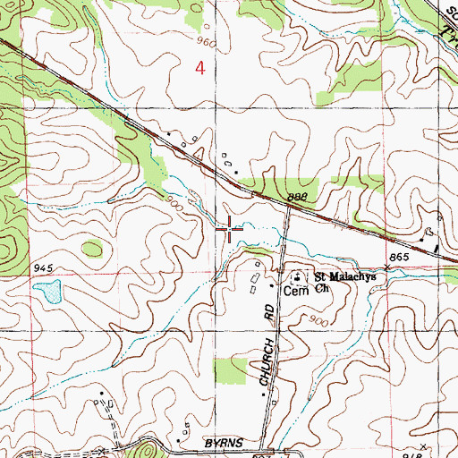 Topographic Map of Sugar Loaf Valley, WI