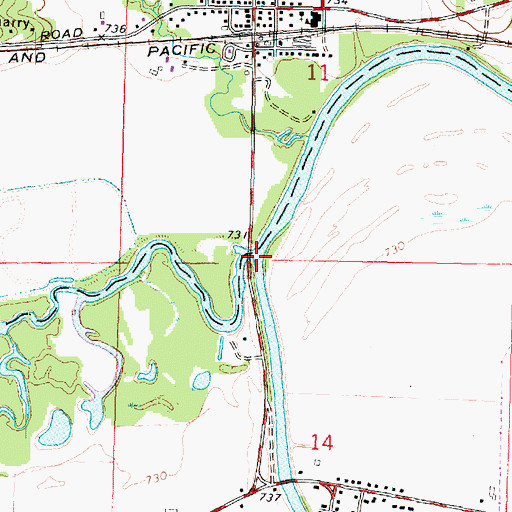 Topographic Map of Sugar River, IL
