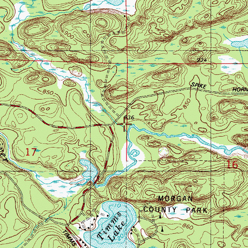 Topographic Map of Sullivan Creek, WI
