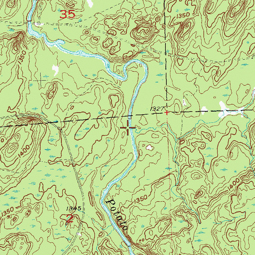 Topographic Map of Sullivan Creek, WI