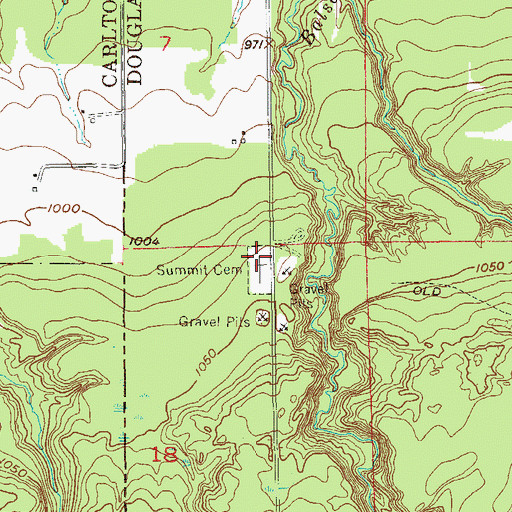 Topographic Map of Summit Cemetery, WI