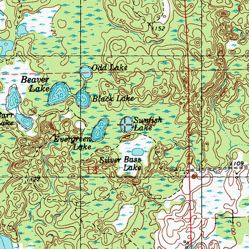 Topographic Map of Sunfish Lake, WI
