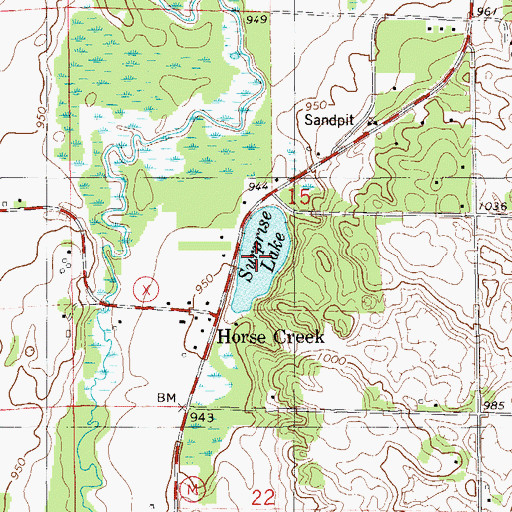 Topographic Map of Surprise Lake, WI
