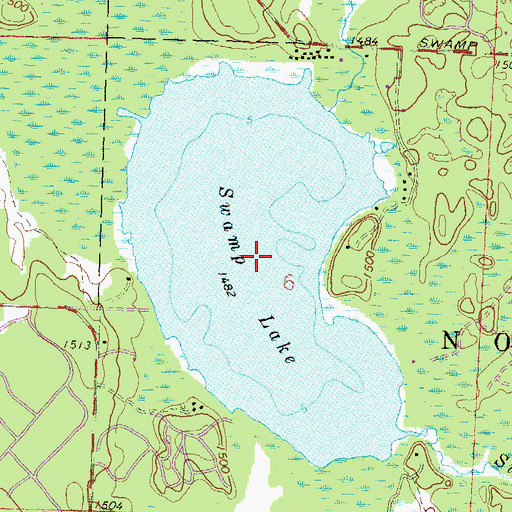 Topographic Map of Swamp Lake, WI