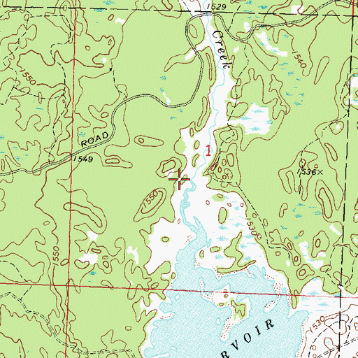 Topographic Map of Swamsauger Creek, WI