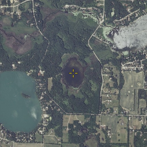 Aerial/Satellite Image of Swan Lake, WI