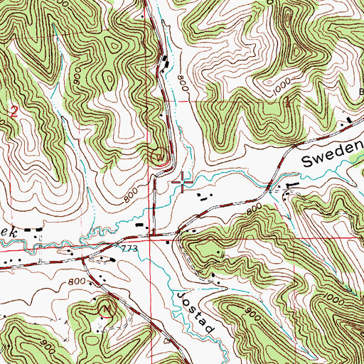 Topographic Map of Sweden Coulee, WI