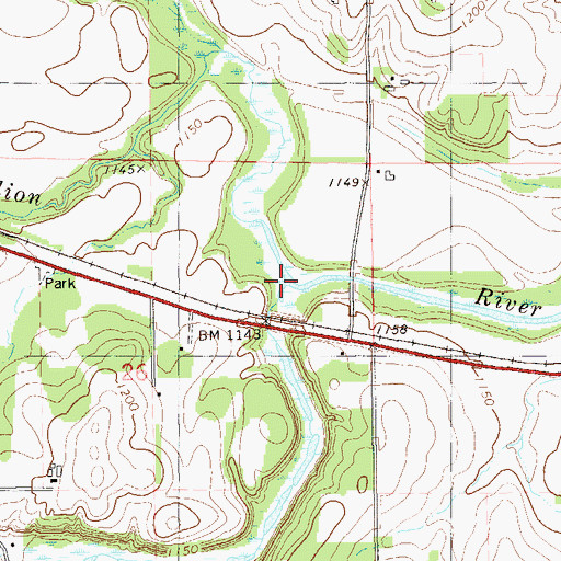 Topographic Map of Sweeny Pond, WI