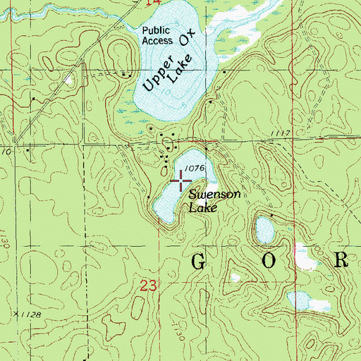 Topographic Map of Swenson Lake, WI