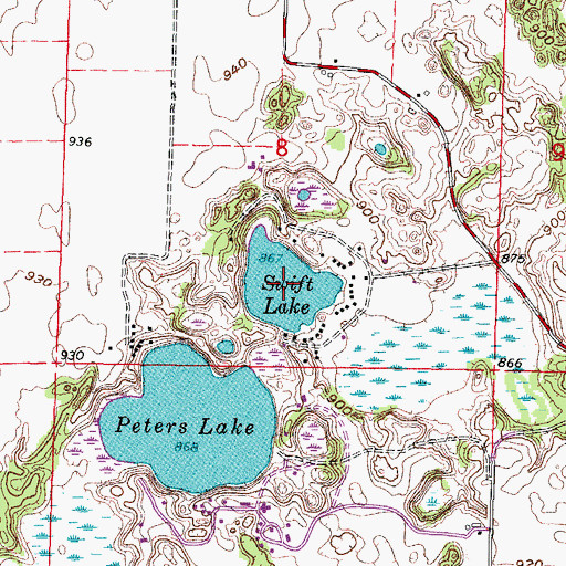 Topographic Map of Swift Lake, WI