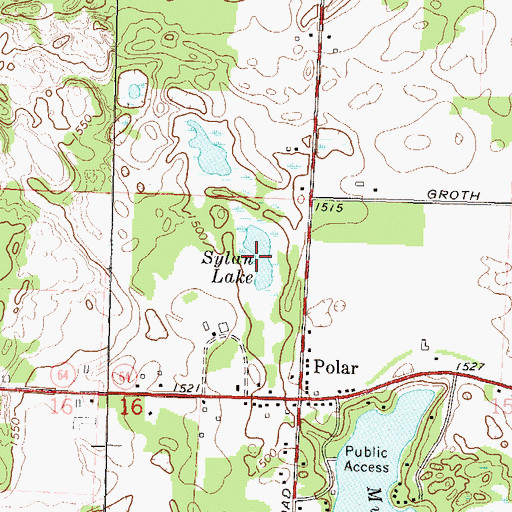 Topographic Map of Sylan Lake, WI