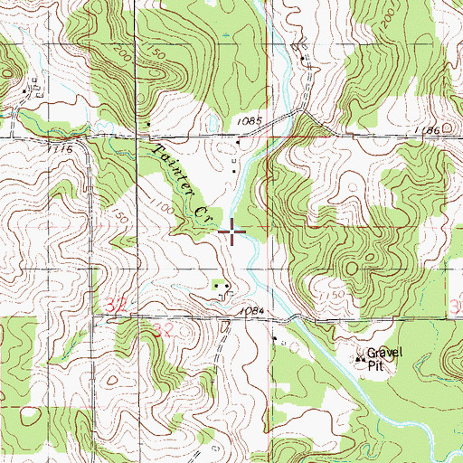 Topographic Map of Tainter Creek, WI