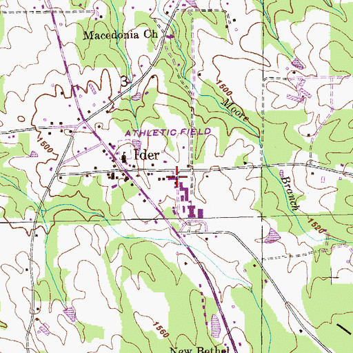 Topographic Map of Ider Missionary Baptist Church, AL