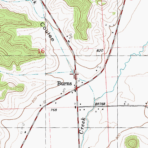 Topographic Map of Tamarack Coulee, WI