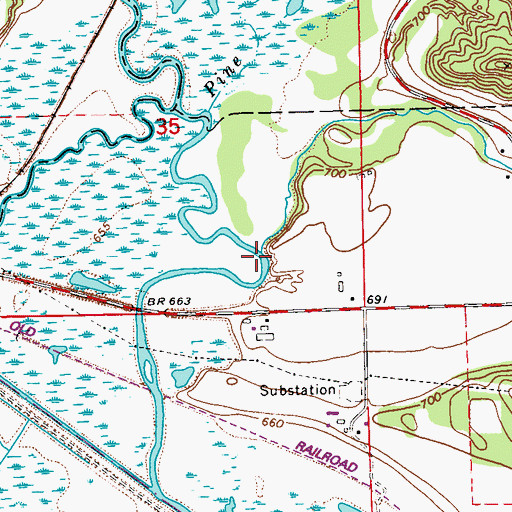 Topographic Map of Tamarack Creek, WI
