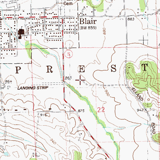 Topographic Map of Tappen Coulee, WI