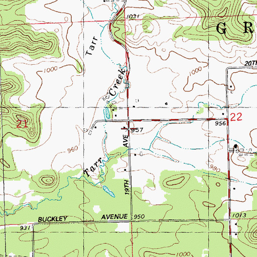 Topographic Map of Tarr Valley School, WI