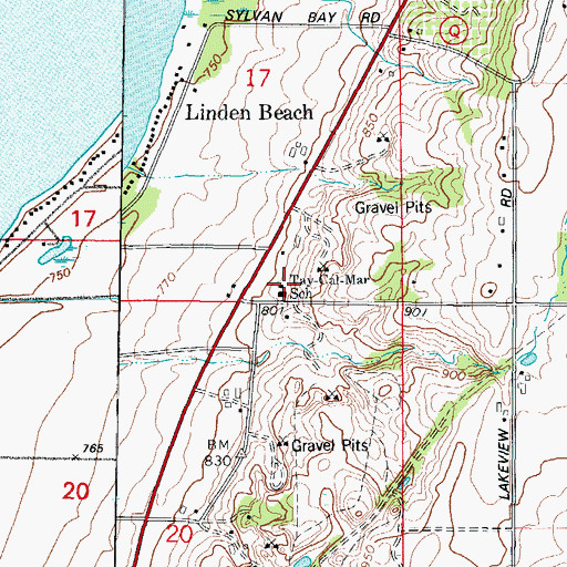 Topographic Map of Tay-Cal-Mar School, WI