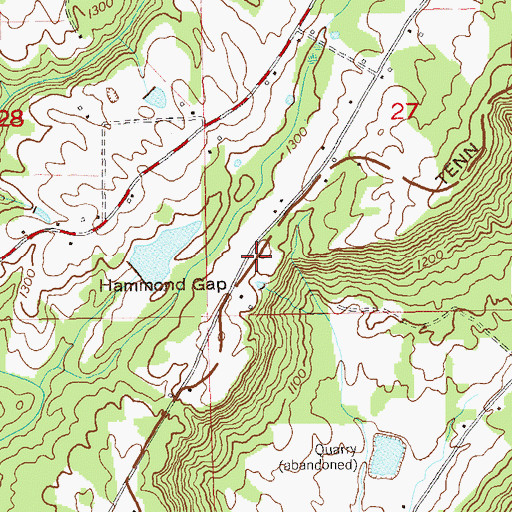 Topographic Map of Mount Olive Church (historical), AL