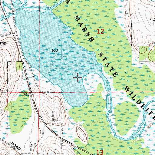 Topographic Map of Theresa Marsh State Wildlife Area, WI