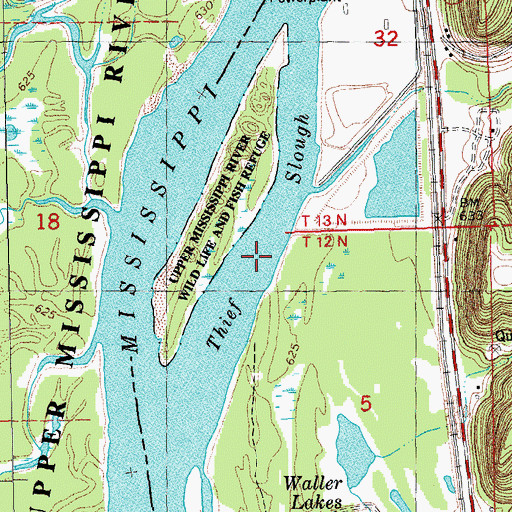 Topographic Map of Thief Slough, WI